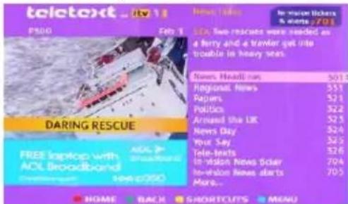 CHANGHONG EF46T718D - MHEG5 (disponible seulement au royaume-uni) - 2