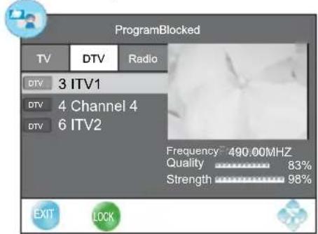 CHANGHONG EF46T718D - Programm sperren (im TV- und DTV-Modus) - 1