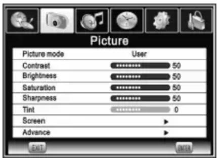 CHANGHONG EF46T718D - Menu image - 1