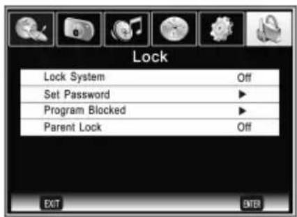 CHANGHONG EF46T718D - Menu verrouillage - 1