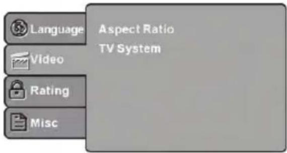 Odys Mono X26 - Ajustes de VIDEO - 1