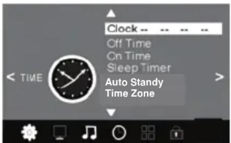 Odys Mono X26 - MÉNÜ TIME (HORA) - 1