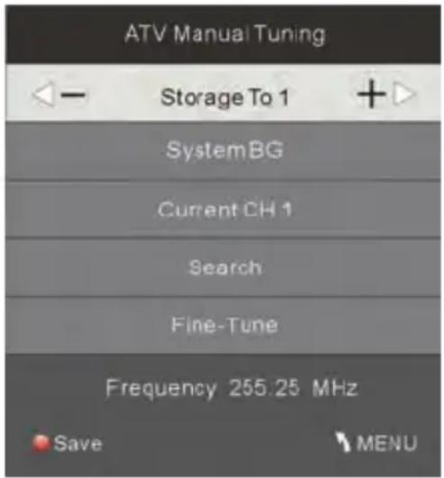 Odys Mono X26 - Sintonía manual en TV Analógica (ATV Manual Tuning ): - 1