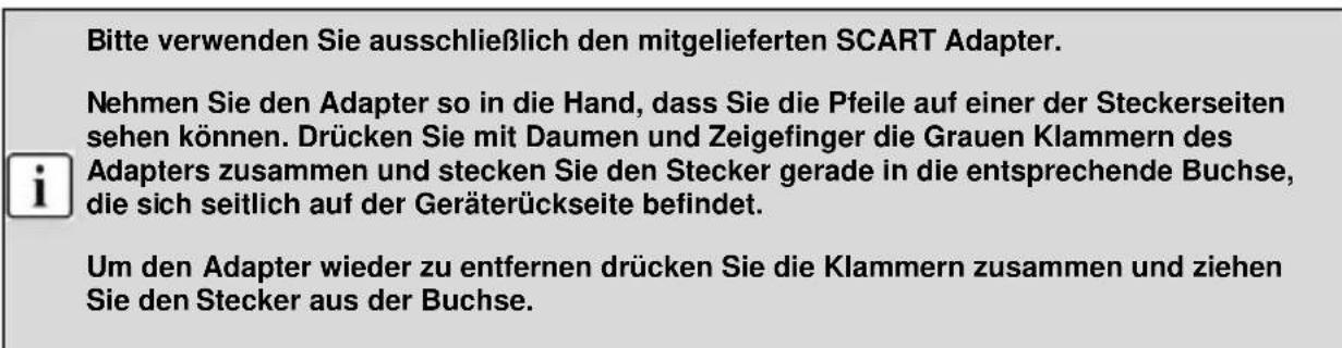 Odys Mono X26 - Anschluss an externe AV Signalquelle (SCART) - 2