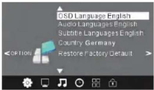 Odys Mono X26 - Option Menu - 2