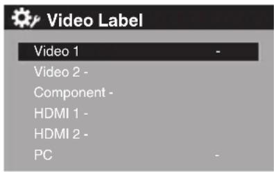 SANSUI SLED3900 - Labeling video inputs - 1