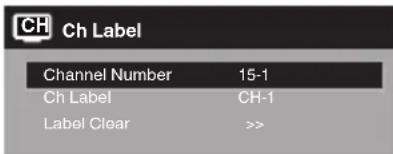 SANSUI SLED3900 - To create channel labels - 1