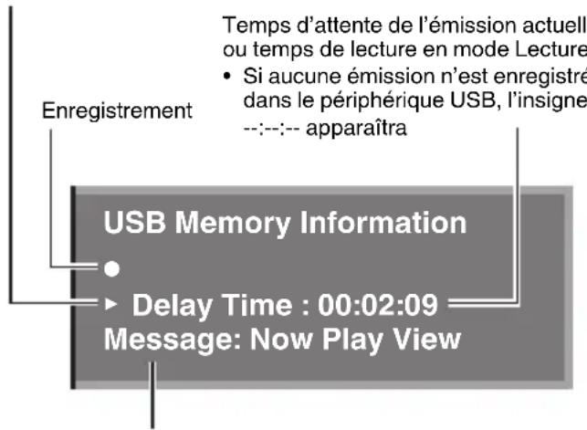 SANSUI SLED3900 - Affichage du statut du périphérique USB - 1