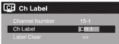 SANSUI SLED3900 - To create channel labels - 2