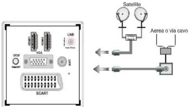 SCHAUB LORENZ 26LEE4900 - Collegare il cavo di alimentazione & Antenna / Cavo / Satellite - 1