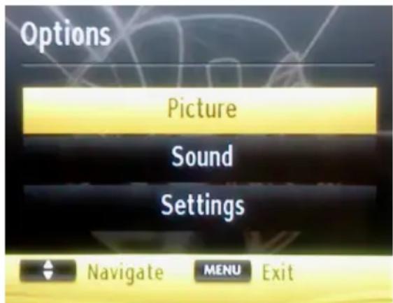 SCHAUB LORENZ 32LEE4800 - Using MENU button in Media Browser Mode - 1