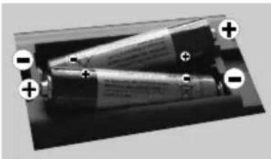 SCHAUB LORENZ 40LEE6800 - Einlagen der Batterien in die Fernbedienung - 1