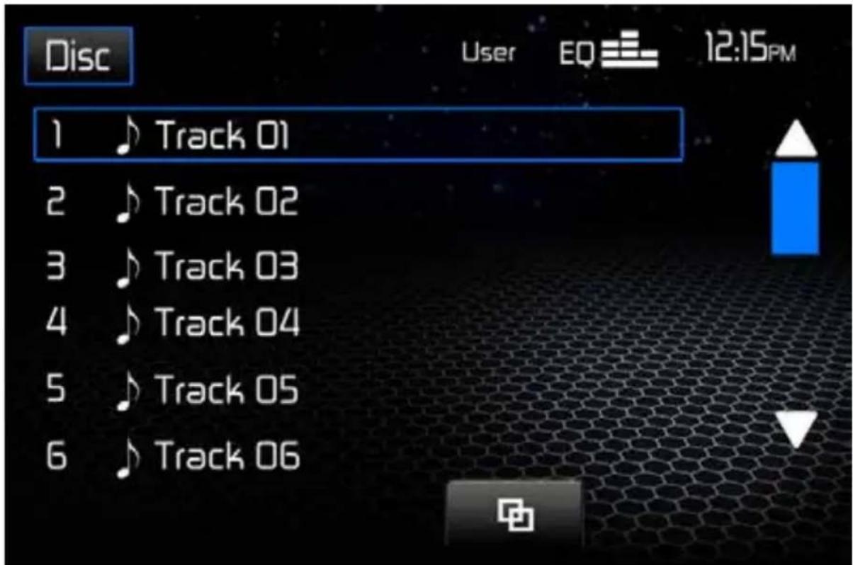 AUDIOVOX VME 9415 - Wiedergabelisten-Menu - 1