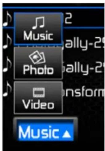 AUDIOVOX VME 9415 - Search Playlist by File Type - 1