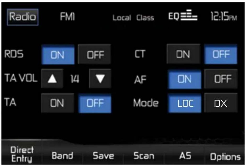 AUDIOVOX VME 9415 - Options Submenu - 1