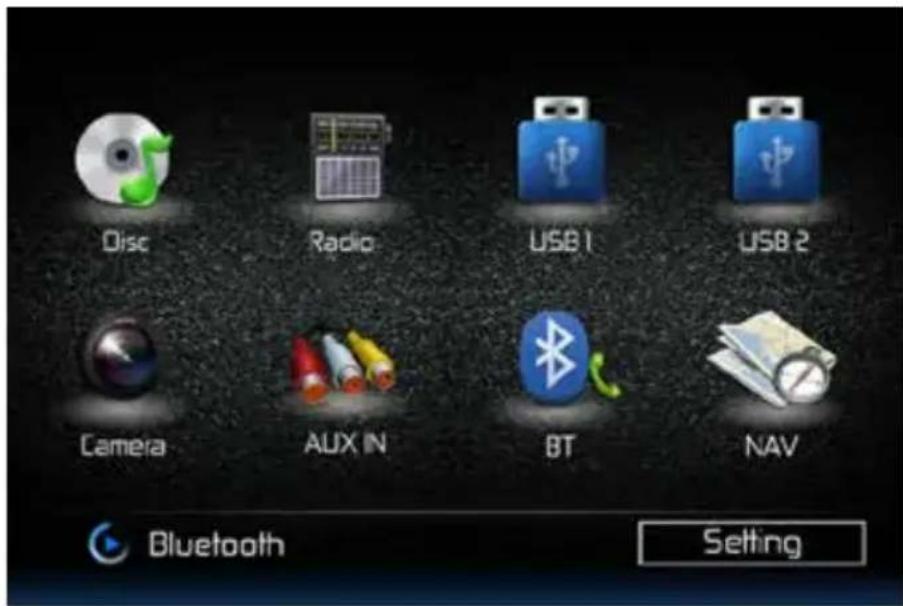 AUDIOVOX VME 9415 - Menu Wiedergabequellen - 1