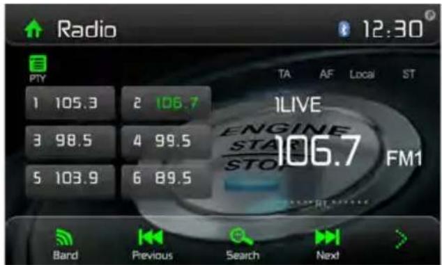 AUDIOVOX VXE 3010 - Auswahlen eines Radiobands - 1