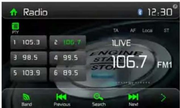 AUDIOVOX VXE 3010 - Sélection d'une bande radio - 1