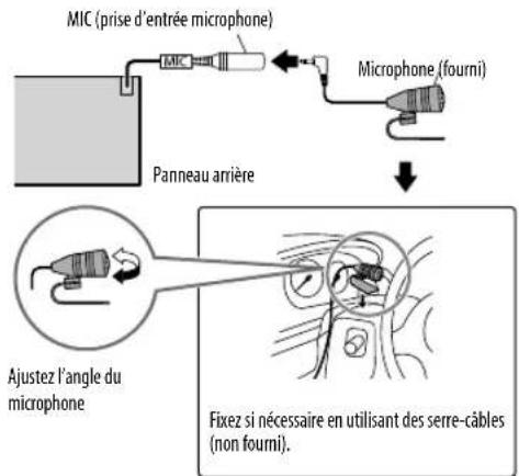 JVC KDDB95BT - Connectez le microphone - 1