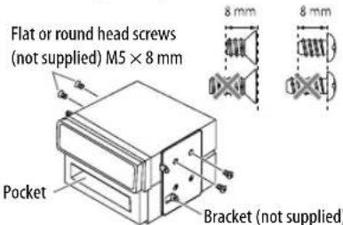 JVC KDR951BT - When installing without the mounting sleeve - 1