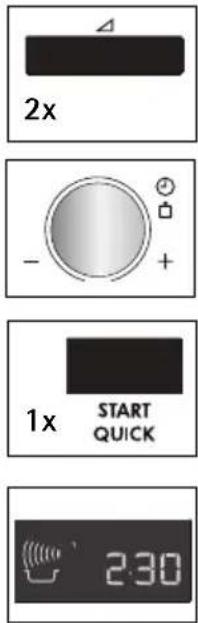 2x - + 1x START QUICK 2:30