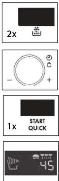 2x - + 1x START QUICK 45