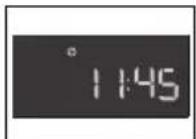 Justering af tiden när uret er sat 1