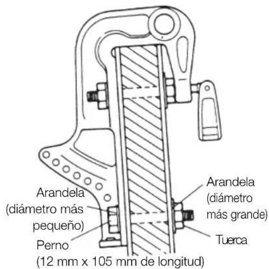 Tohatsu MWX50D2 EverRun - Esquema de las dimensiones de la sujeción de popa - 1