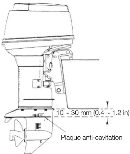 Tohatsu MWX50D2 EverRun - Hauteur du tableau arrière - 1