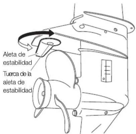 Tohatsu MWX50D2 EverRun - Ajuste del ángulo de la aleta de estabilidad - 1