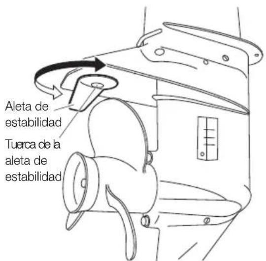 Tohatsu MX50D2 EverRun - Ajuste del ángulo de la aleta de estabilidad - 1