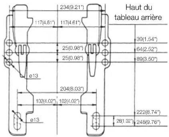 Tohatsu MX50D2 EverRun - Étrier de fixation Plan dimensionnel - 2