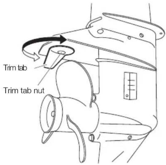 Tohatsu MX30H EverRun - Adjustment of trim tab angle - 1