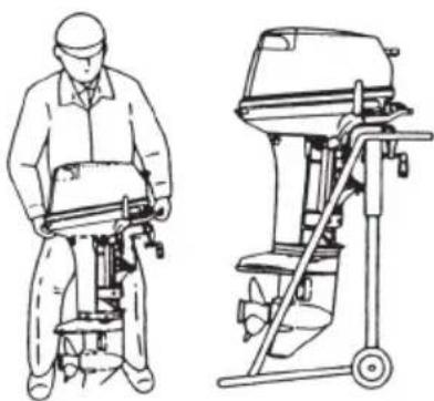 Tohatsu MX30H EverRun - Carrying the outboard motor - 1