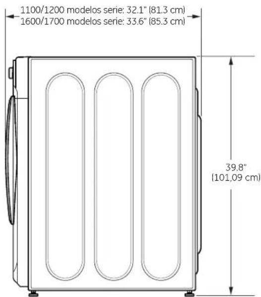 GE GFWH1200HWW - DIMENSIONES APROXIMADAS - 2