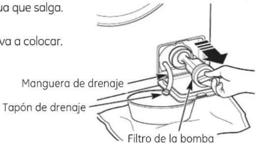GE WCVH4800KWW - como limpiar el filtro de la bomba - 2