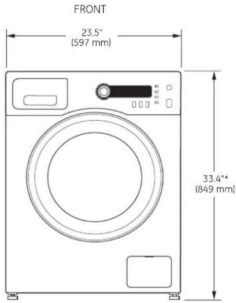 GE WCVH4800KWW - ROUGH-IN DIMENSIONS - 1