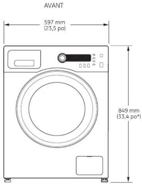 GE WCVH4800KWW - Dimensions de l'entrepreneur - 2