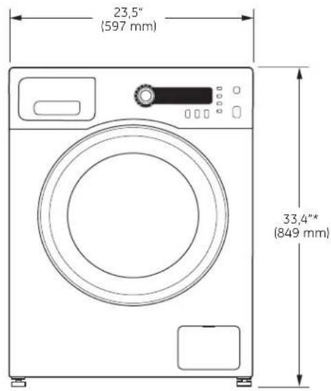 GE WCVH4800KWW - DIMENSIONES APROXIMADAS - 1