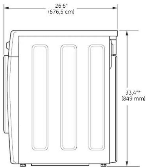GE WCVH4800KWW - DIMENSIONES APROXIMADAS - 2