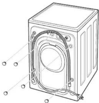GE WCVH4800KWW - UNPACKING THE WASHER (cont.) - 1