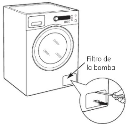 GE WCVH4800KWW - como limpiar el filtro de la bomba - 1