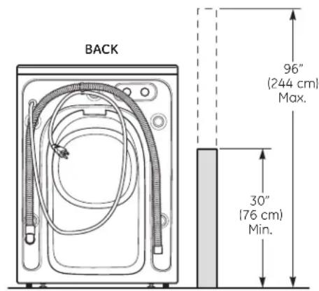 GE WCVH4800KWW - DRAIN REQUIREMENTS - 1