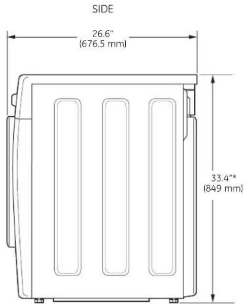 GE WCVH4800KWW - ROUGH-IN DIMENSIONS - 2