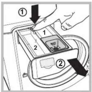 HOTPOINT Aqualtis AQ83F 497 - Cleaning the detergent dispenser. drawer - 1