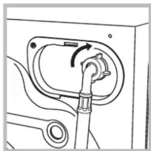 HOTPOINT WMD 863 - Aansluiting van de watertoevoerbuis - 2
