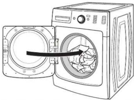 MAYTAG MHW4300DW Maxima - Charger les vêtements dans la laveuse - 1