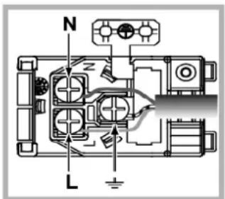 INDESIT FIMS531J K.A IX - Montaje del cable de alimentacion electrica - 2