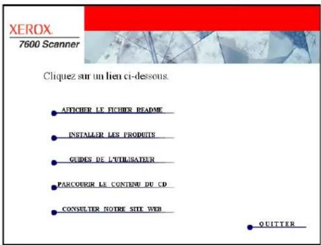 XEROX Documate 7600 - Pour installer le logiciel : - 2