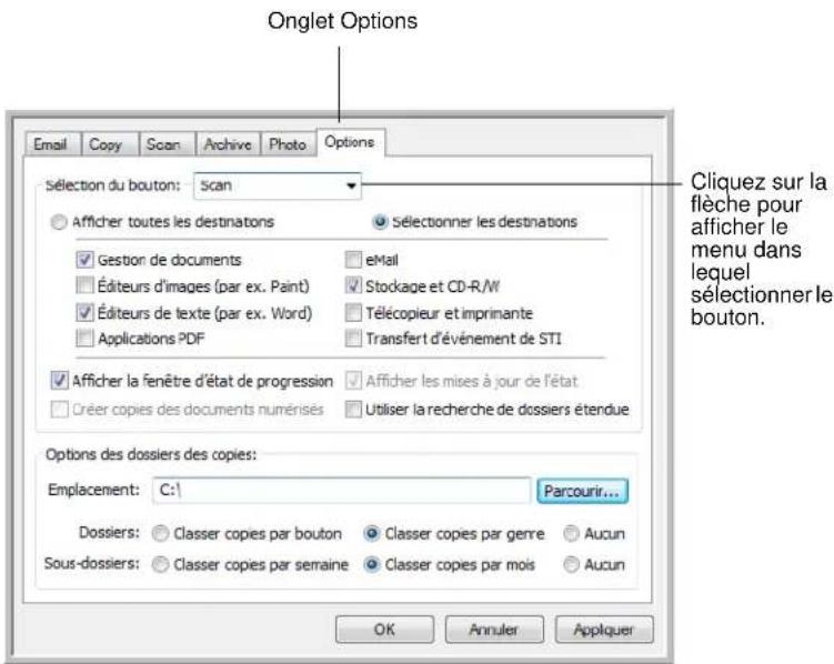 XEROX Documate 7600 - Pour selectionner les options : - 1